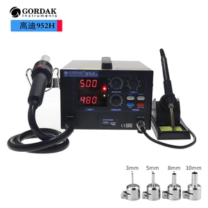 GORDAK 952H антистатический светодиодный двойной дисплей паяльник BGA паяльник паяльная станция USB зарядка для ремонта телефона