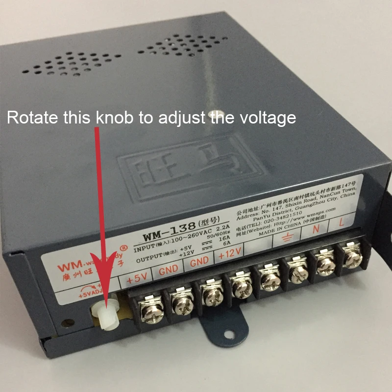 WM 138 out put 12V 6A 5V 16A импульсный источник питания вход 110V 220V для аркадных игр Pinball Jamma