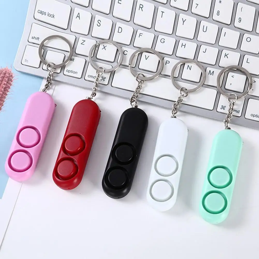 

Potable Alarm Girl Women Elder Child Personal Alarm Scream Safety Db Loud Mini Dual Alert 130 Keychain Emergen W9L0
