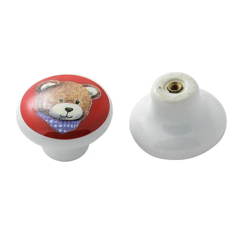 Детские керамические ручки для тумбочки с мультяшным рисунком и шкафа мебельная