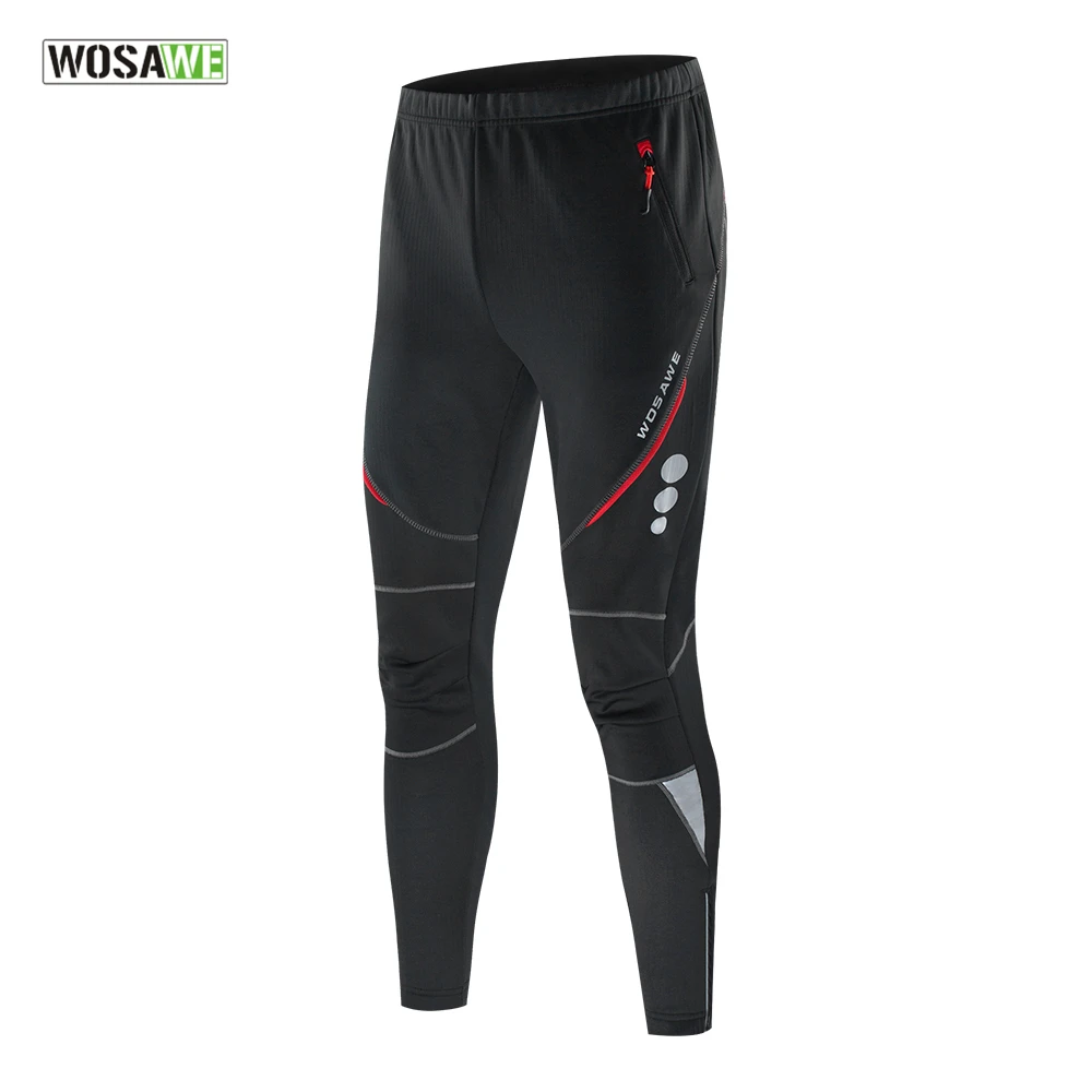 Мужские спортивные велосипедные брюки WOSAWE дышащие Зимние флисовые одежда для
