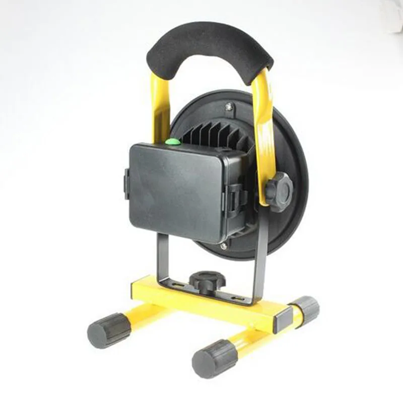 

Outdoor Waterproof 10W LED Floodlight Rechargeable Work Flood Light SpotLights Red/White/Blue Camping 18650 battery With charger