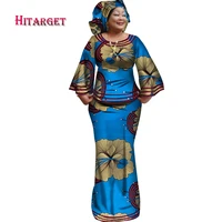 hitarget new african loose kanga dresses for women dashiki traditional cotton top skirt set of 3 pieces clothing wy2372