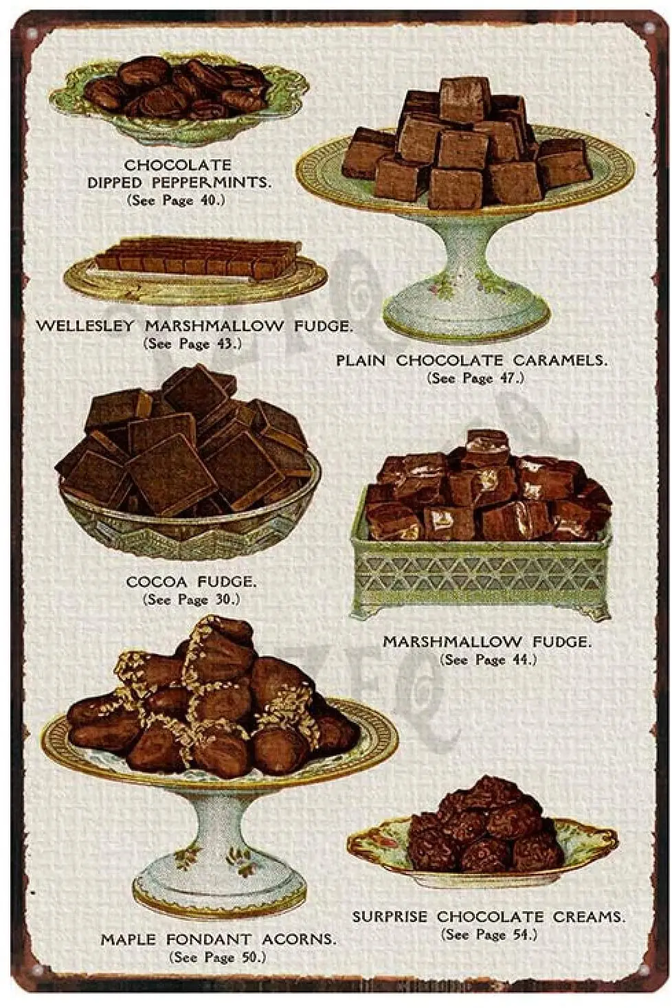

TIEMZ Vintage Food Poster Chocolate Metal Retro Signs Candy Bar Plaque Wall Kitchen Home Restaurant Decoration 20x30cm DU-6822