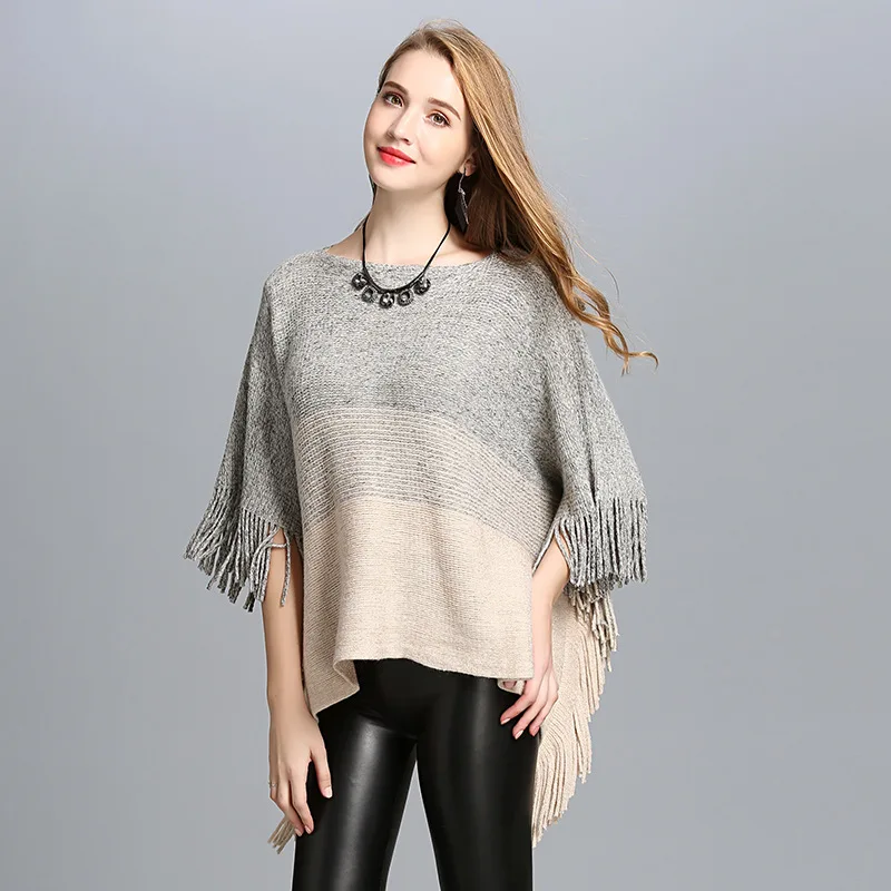 Женская зимняя накидка с рукавом летучая мышь |