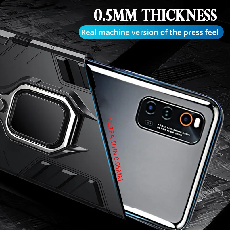 Противоударный чехол с магнитным кольцом-подставкой для Vivo iQOO Neo 3 Z1 Z1X U1 Neo3 NEX 3S 5G