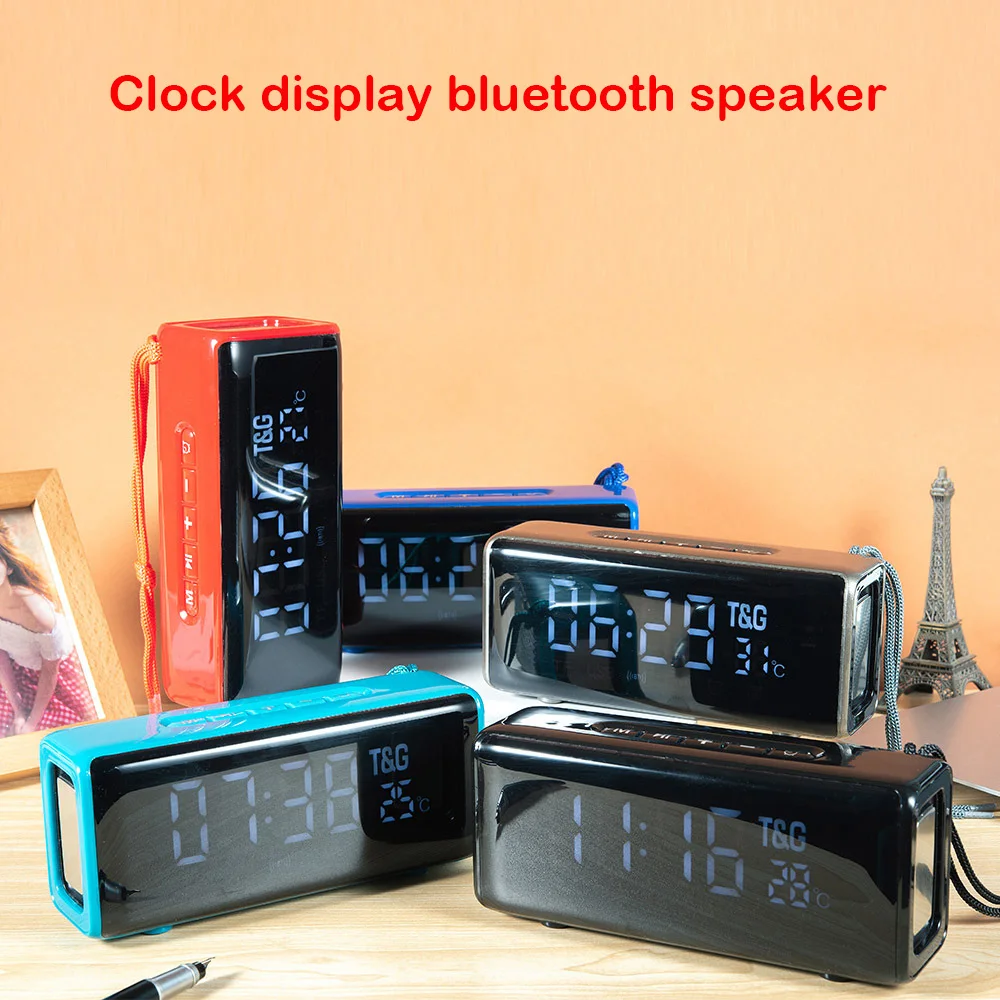 Портативные часы зеркальный Bluetooth динамик с отображением времени и температуры