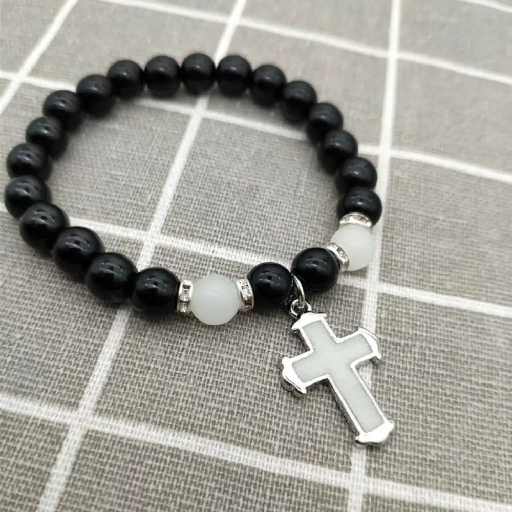 Женский светящийся браслет простой винтажный из перекрещивающихся бусин с