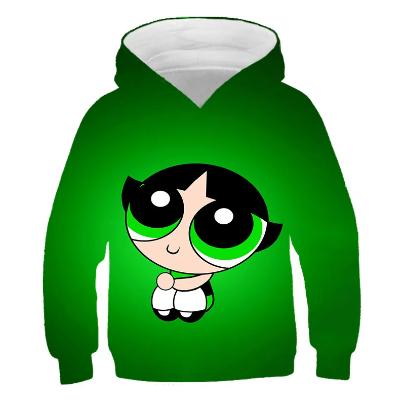 

Autumn New 3D Printing Powerpuff Girls Sweatshirt Girls Fashion And Fun Boy Tops Cute Cartoon Sweatshirt Hoodie Pullover Kids