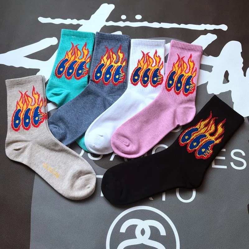 Хлопковые дышащие мужские и женские носки для скейтбординга с эффектом