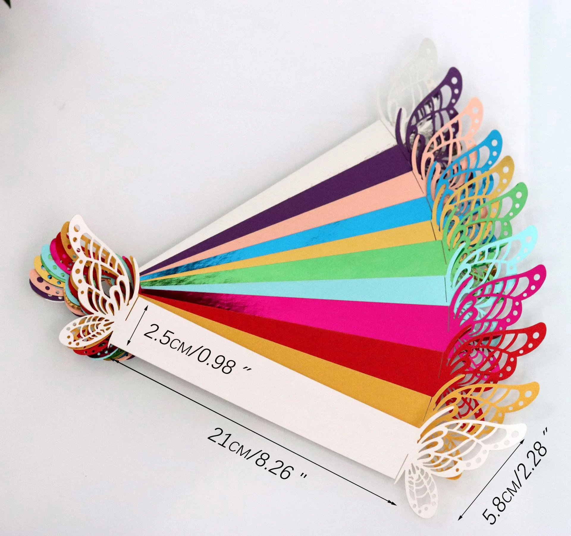 50 шт бабочка Лазерная резка металла кольцо для бумажных салфеток держатели