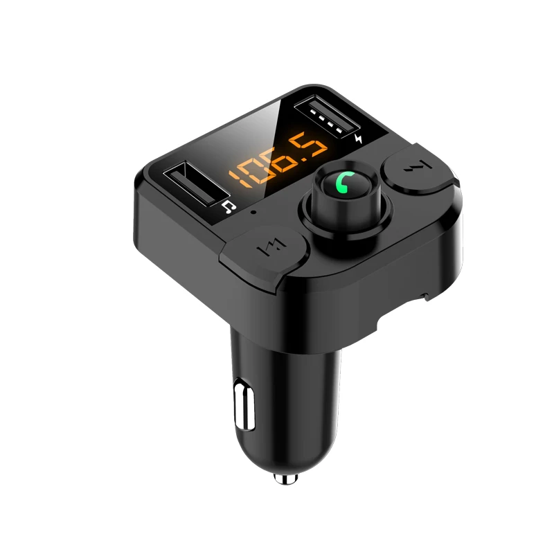 BT36B Black KORSEED Dual USB Автомобильное зарядное устройство с fm-передатчиком Bluetooth hands-free FM модулятор автомобильное зарядное устройство для телефона для iPhone - Формат цифровых медиаданных: BT36B Black
