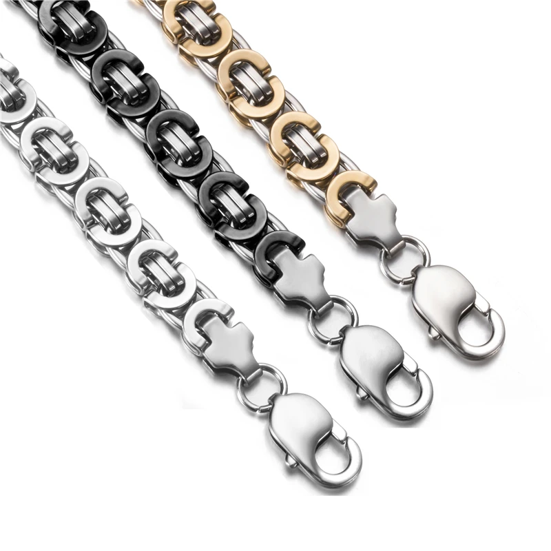 Elfasio 9 мм византийский цепочка на шею для мужчин женщин золотого серебряного