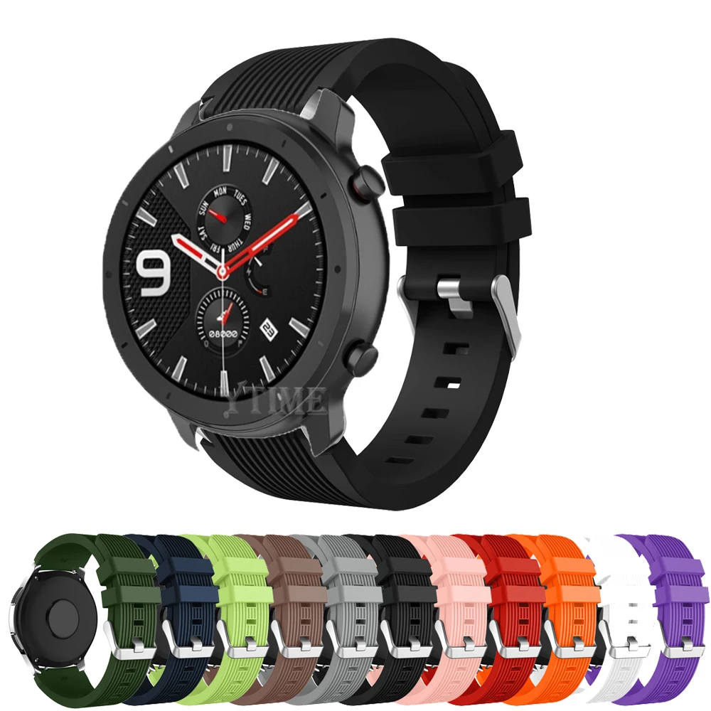 

Силиконовый ремешок для смарт-часов Amazfit GTR 2E GTR2, 47 мм/Stratos 2 2S 3