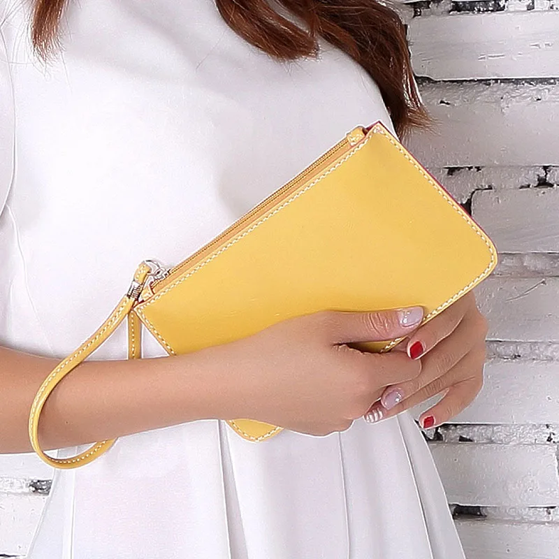 

1PC Women Clutch Handbag Purse Bag Fashion Solid Female Sweet Phone Bag Card Holder Candy Color Wallet Pouch Hot Sale
