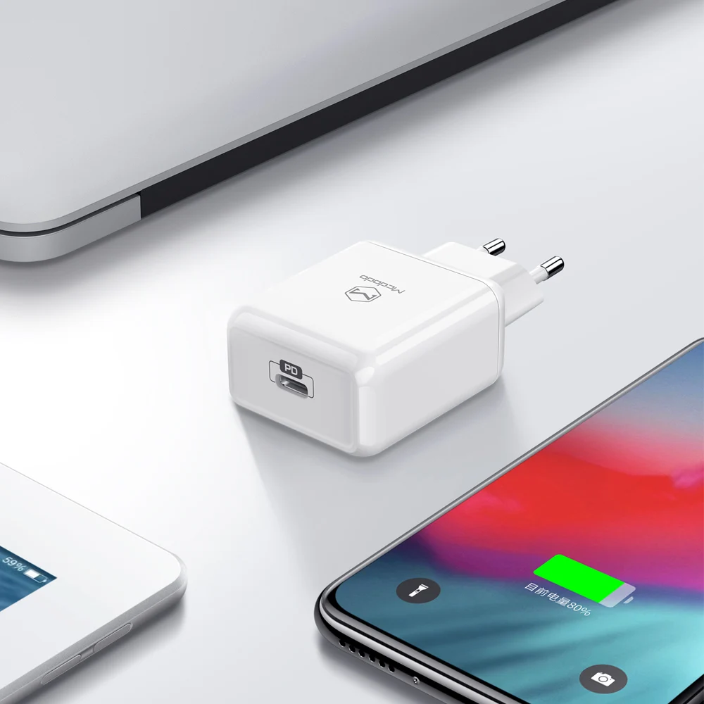 EU White Mcdodo EU/US/UK usb type C PD 3,0 зарядное устройство 18 Вт Быстрая зарядка для MacBook iPhone 11 samsung Xiaomi huawei Quick Charge 4,0 адаптер - Тип штекера: EU White