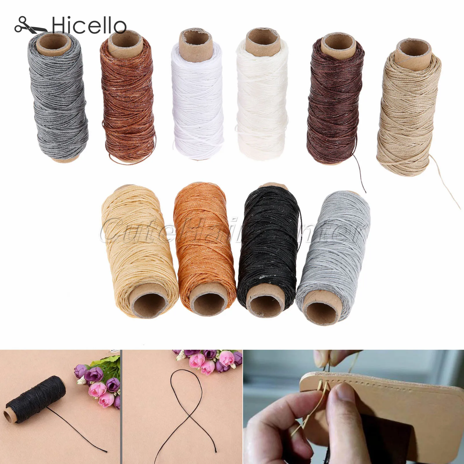 10 шт./компл. 150D плоская восковая линия для шитья рулонов ниток цветов ручная