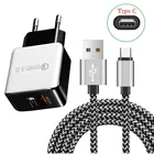 Адаптер USB 3,0 Type-C для быстрой зарядки, 18 Вт, QC 3,0, для Sony Xperia 1 ii, 5, 10 III, XZ3, XA1, Samsung, LG, ASUS