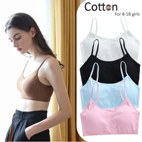 teenage girls suspender bras underwear puberty girl young students straps bra wireless comfort adjustable bralette cotton soft