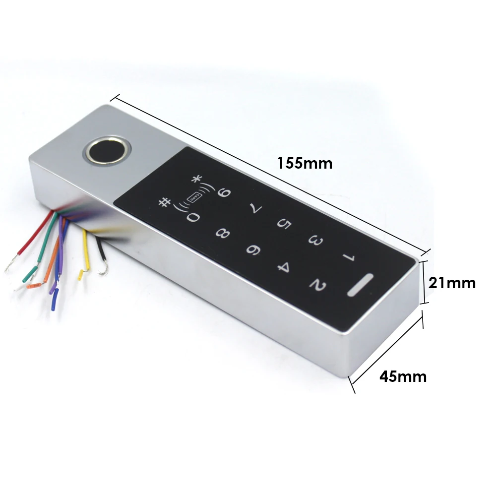 metal ip65 waterproof fingerprint standalone door access control system with rfid card reader free global shipping