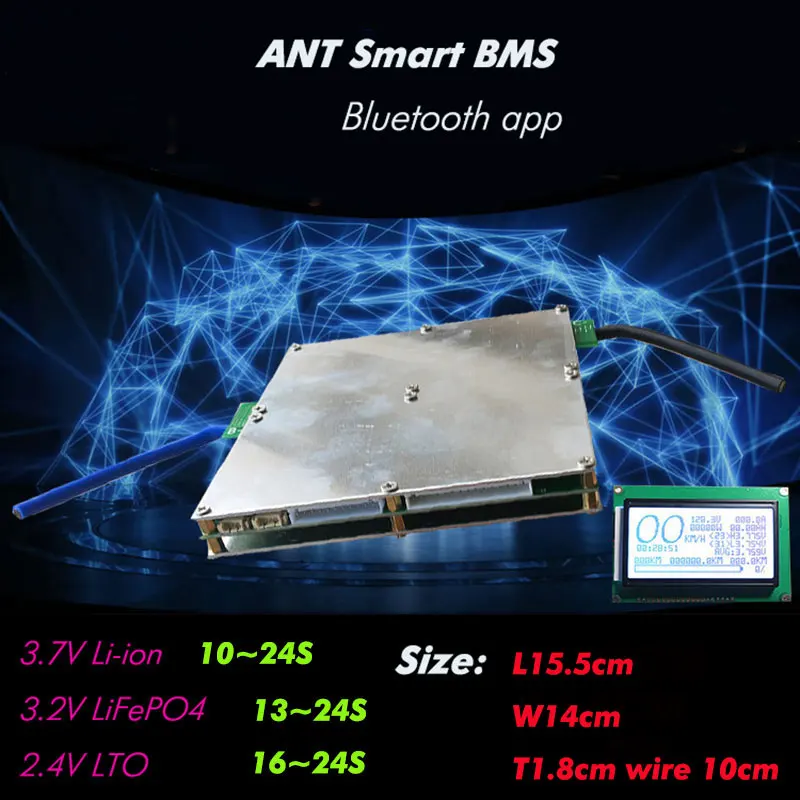 10S до 24S 50A/80A/100A120A большой Lifepo4 литий-ионный смарт BMS pcm с android Bluetooth приложение Смарт BMS с программным обеспечением(приложение) монитор