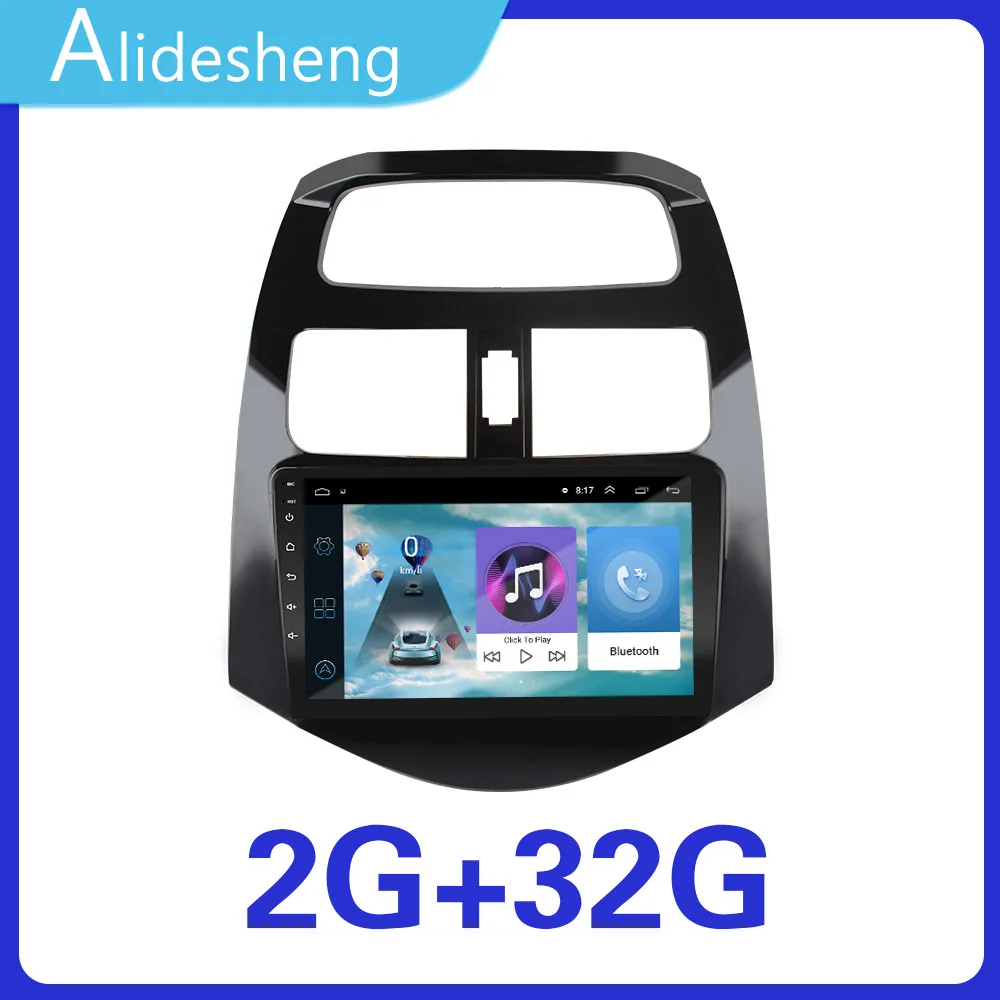 Spark-2G 2.5D 2Din Android 8.1GO автомобильный dvd мультимедийный плеер gps для CHEVROLET Spark Beat M300 2010 2011 2012- навигационное Радио BT WiFi - Цвет: Spark-2G