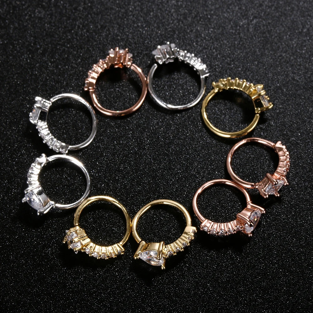 1 шт. золотой крест Луна звезда цветок CZ ушной хрящ нержавеющая сталь пирсинг