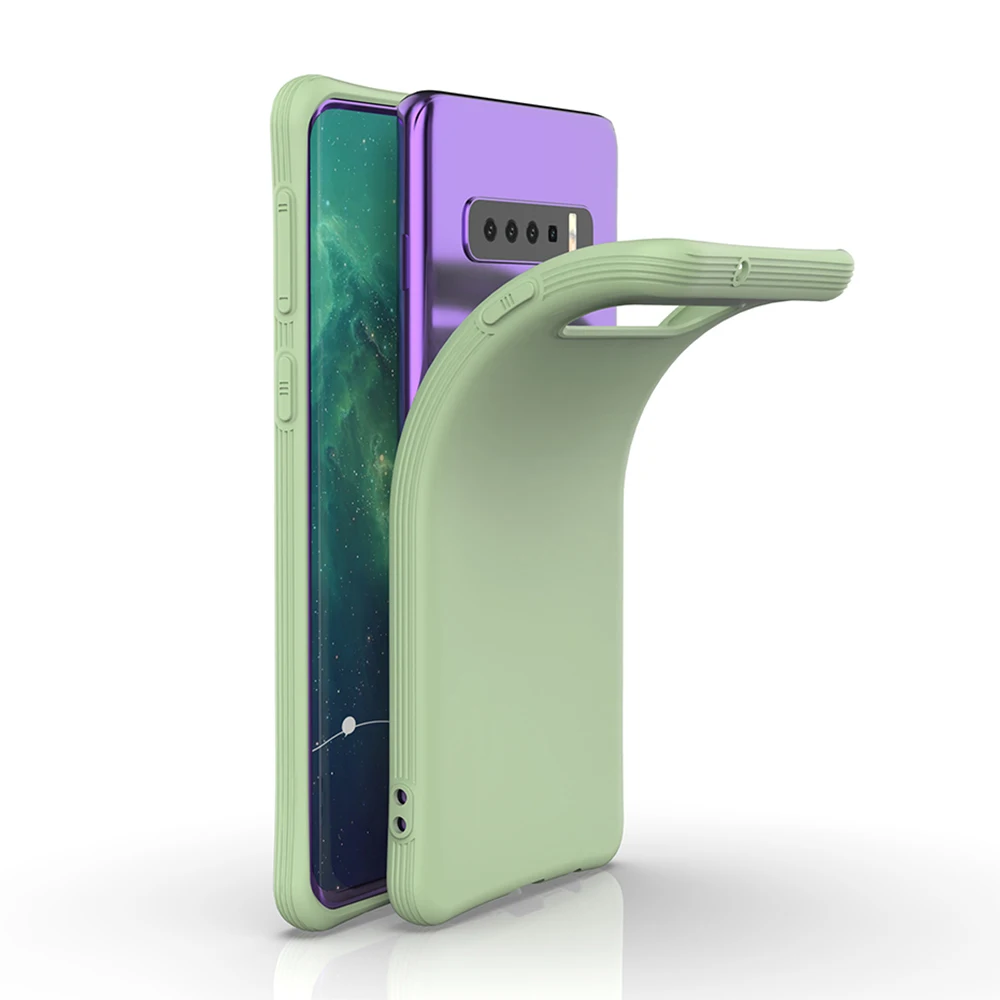 Простой милый чехол карамельного цвета для телефона Samsung Galaxy S10 S10e Plus 5G мягкий ТПУ