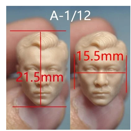 

1/12 Scale Chinese Famous Star Male Unpainted Head Model for 6''Body Practice