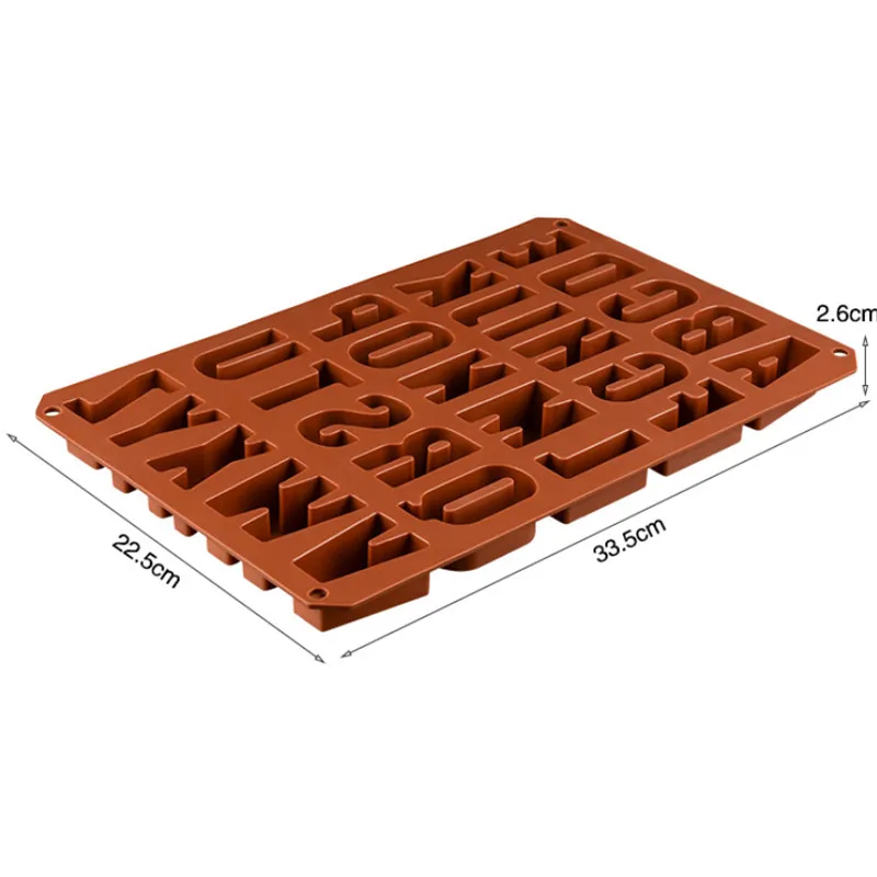 Силиконовая форма для шоколада 26 отверстий английские буквы торта печенье