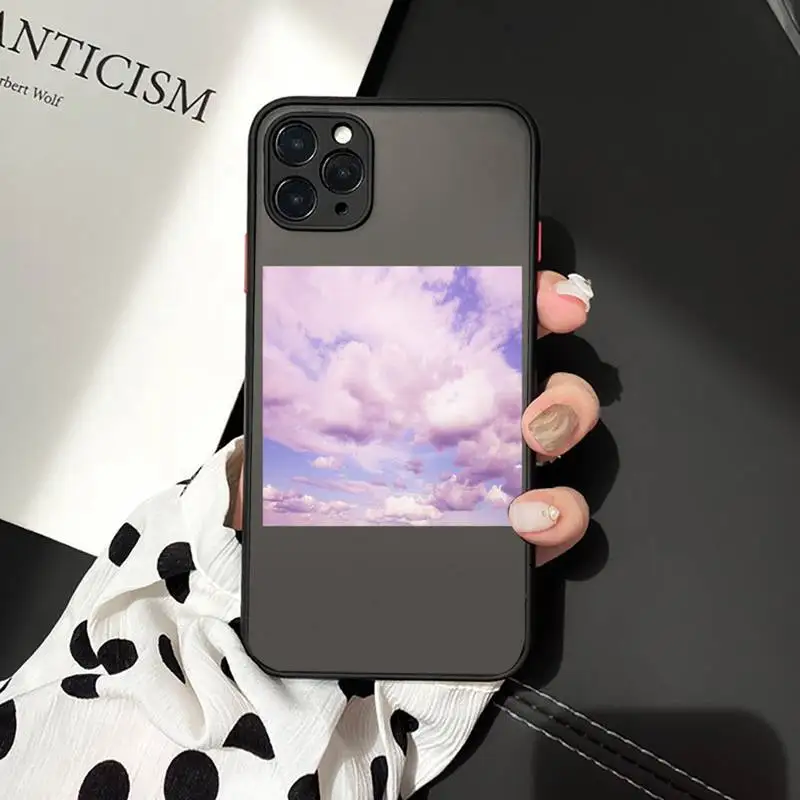 

Sweet sky pink Cloud Great art printing Phone Cases matte transparent For iphone 7 8 11 12 plus mini x xs xr pro max cover