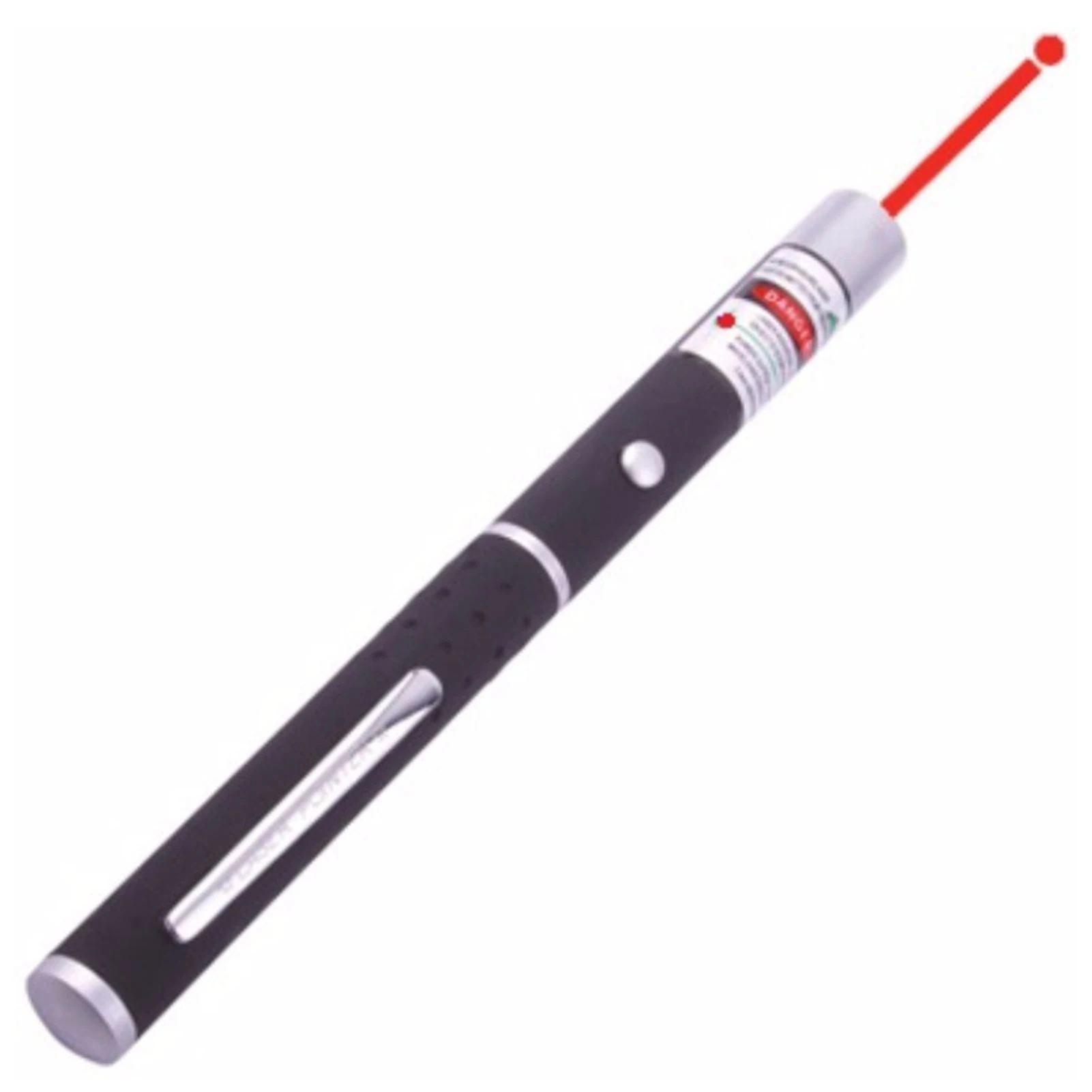 

5MW 650nm Pointer Pen Teaching Aid Hunting Camping Lightweight Meeting Strong Visible Light Beam Battery Powered Metal Practical