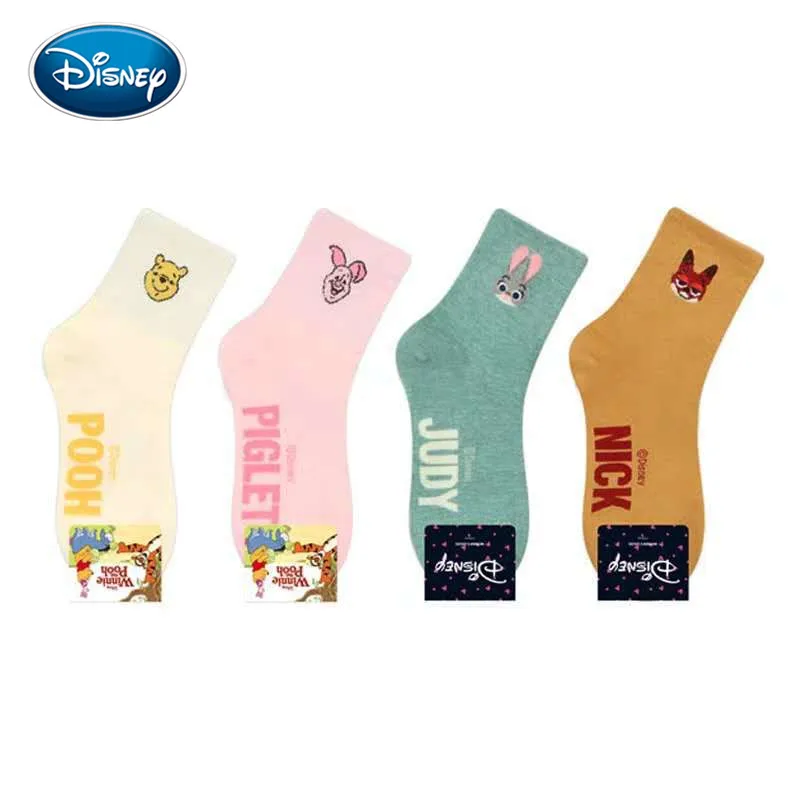 Симпатичные носки Disney с Микки/Дональд Дак/Ститч весенне-осенние женские