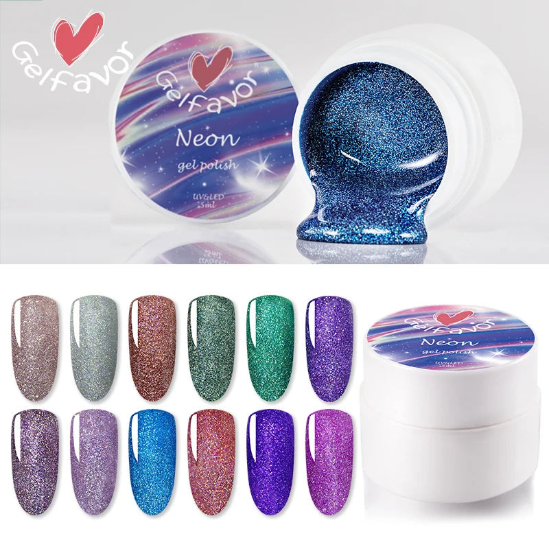 12 Коло корки защита лак для ногтей смешанные Краски гель 5 мл полу перманентный