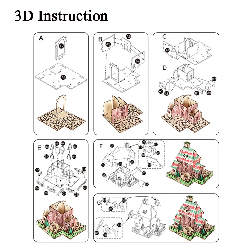Тяжелый пулемет 3D пазл деревянные игрушки лазерная резка Пазлы Дети Сделай Сам