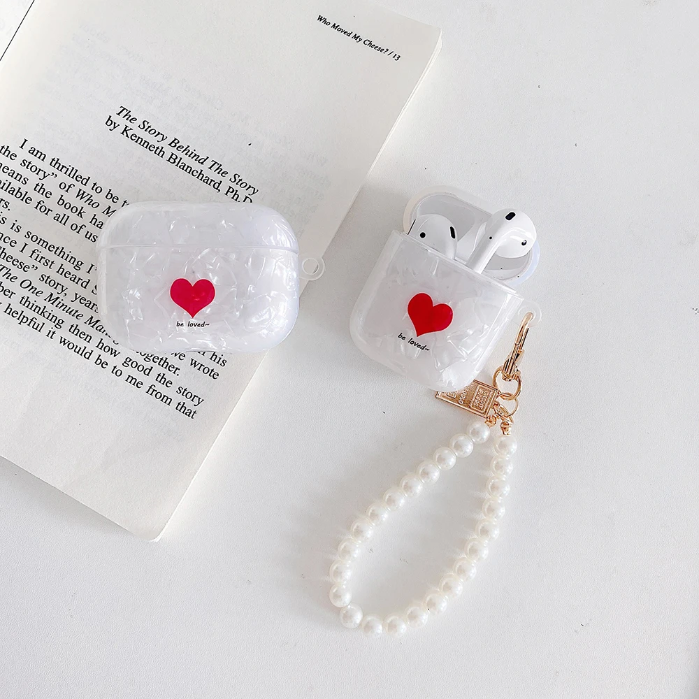 Чехол для наушников Apple Airpods Pro 2 в 1 с жемчужиной шнурки роскошный чехол Защитный