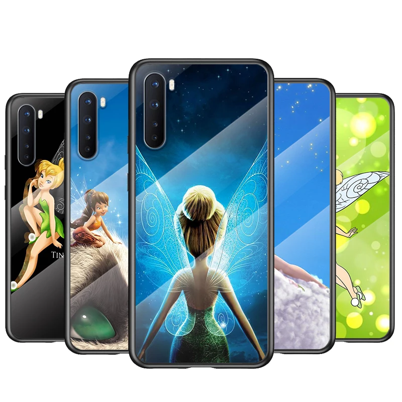 

Tempered Glass Cover Luxury Shell Disney Tinker Bell For Oneplus 9R 9 8T 8 Nord Z 7T 7 Pro 5G Shockproof Phone Case