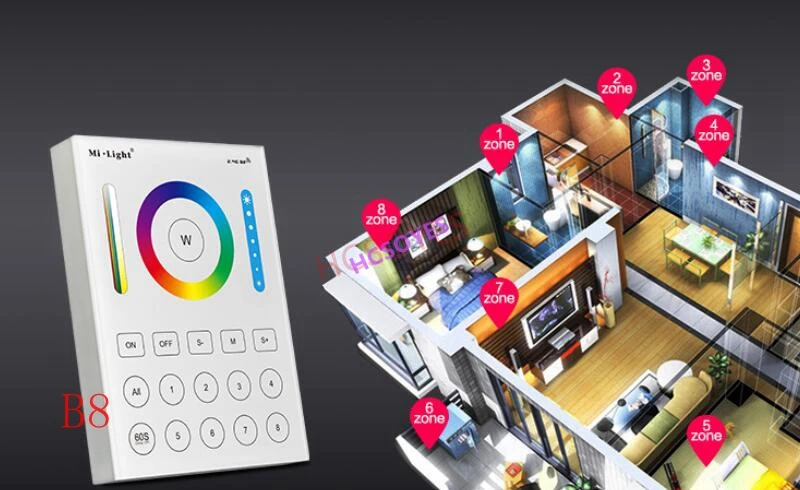 Беспроводной пульт управления Mi light 2,4G RF FUT043/FUT044/FUT045 RGB+ CCT/RGBW светодиодные полосы дистанционного управления