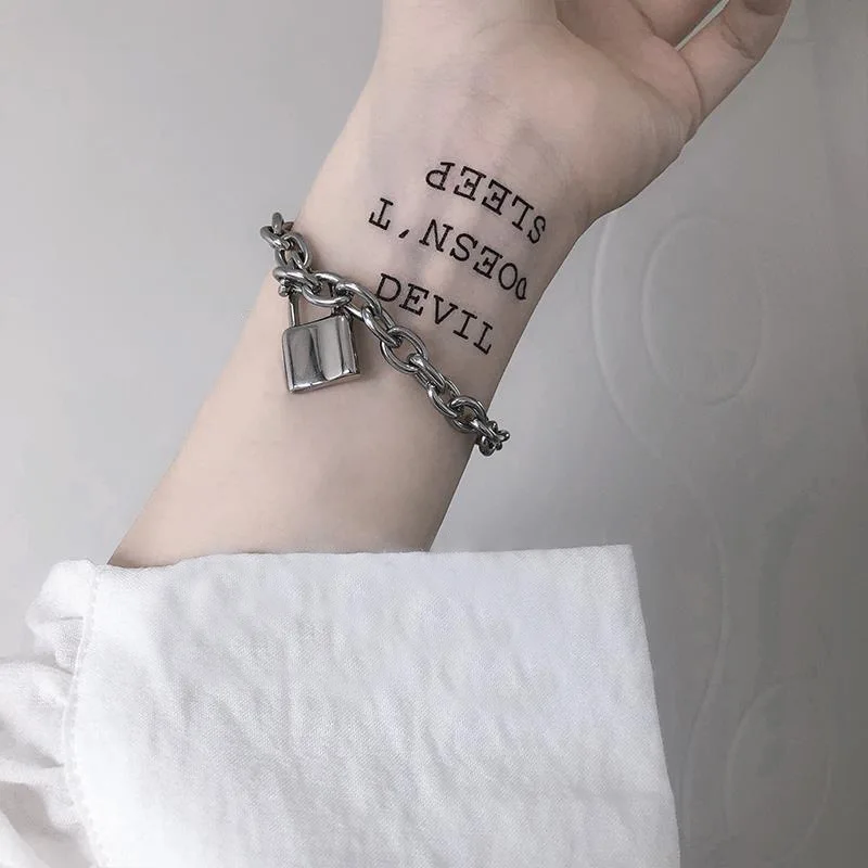 Браслет-подвеска в стиле панк из нержавеющей стали с замком браслет на крупной