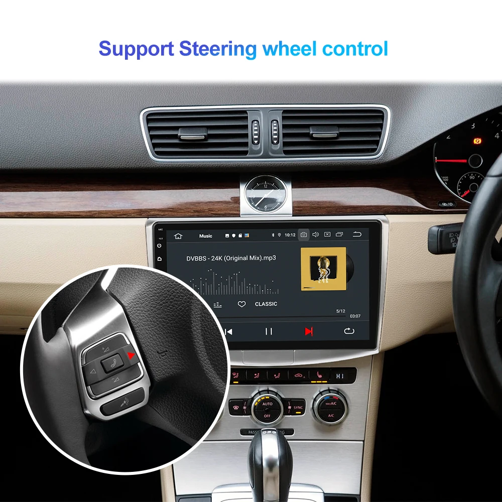 Isudar 1 Din Авто Радио Android 10 для VW/Volkswagen/Magotan/CC/Passat B6 B7 RAM 4 Гб ROM 64G Автомобильный