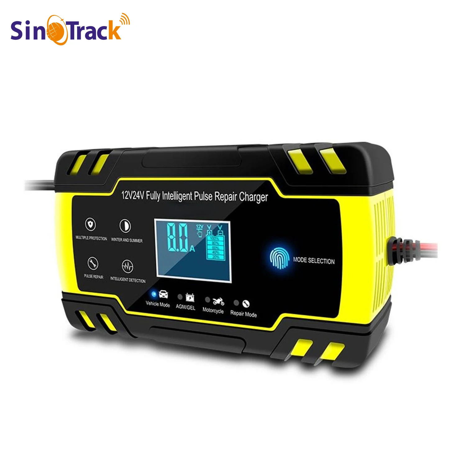 Full Automatic Fast Car Battery Charger 12V 24V 8A Power Touch Screen Pulse Repair Charging Wet Dry Lead Acid With LCD Display