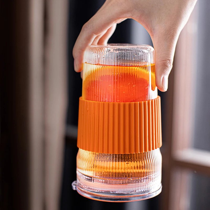 Стеклянная соломенная чашка SENDIAN в японском стиле ручная работа большая емкость