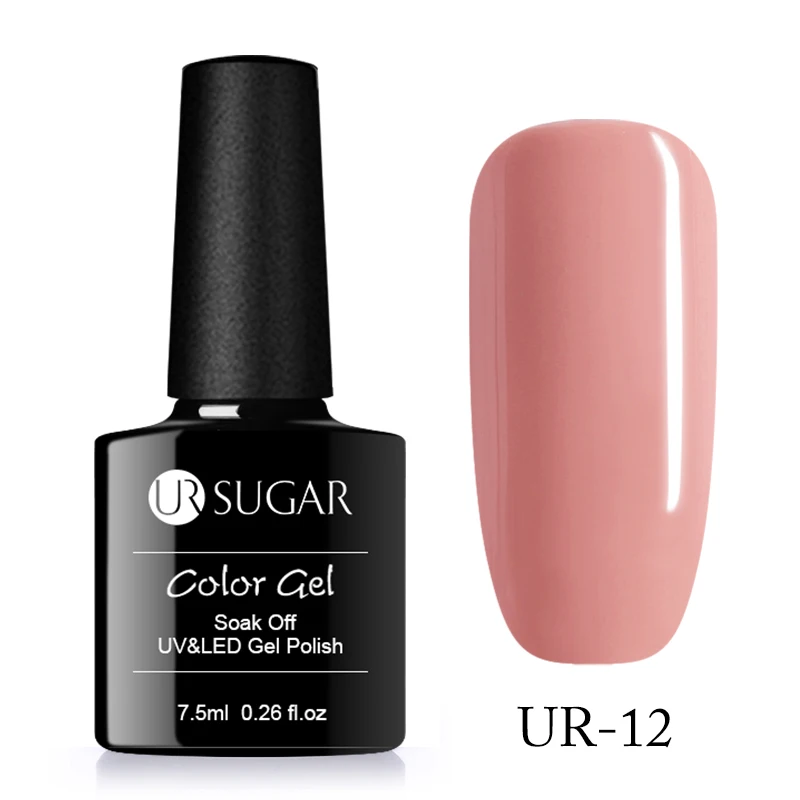 168 Ur Sugar, 7,5 мл, голографический блеск, карамельный цвет, красный цвет, замочить от УФ-геля, лак, основа, топ, матовый лак для ногтей - Цвет: 168