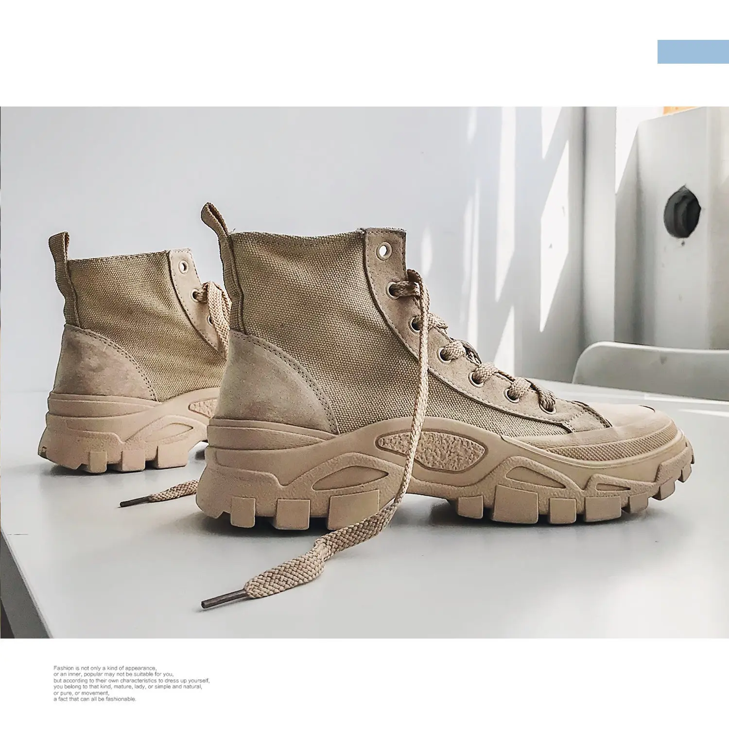 Ботинки мужские с круглым носком повседневные мотоциклетные однотонные ботинки