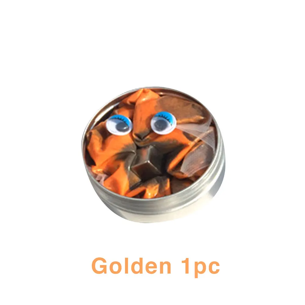 Golden 1pc Забавная Магнитная резиновая грязь Сделай Сам Магнитная слизи полимерная умная глина резиновая красочная Новинка антистрессовая игрушка слизи игрушки для детей - Цвет: Golden 1pc