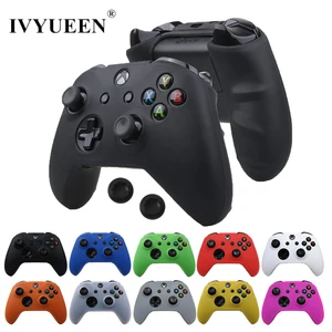 Силиконовый чехол IVYUEEN для контроллера Microsoft Xbox One X S, тонкий, с аналоговой крышкой палки с захватом для X Box One, 1 X S