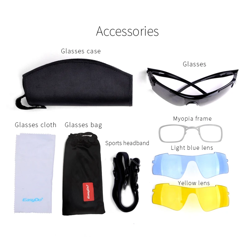 Спортивные велосипедные очки EasyDo солнцезащитные для езды на горном велосипеде с
