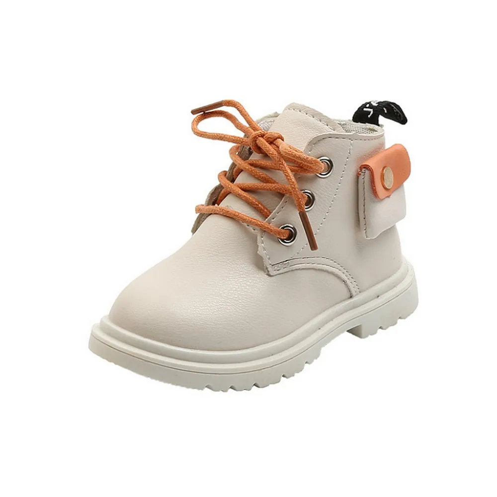 New Autumn Kids Fashion England Martin Boots Children Girl Unisex Baby Toddler PU Leather Shoes For Boys Ankle |