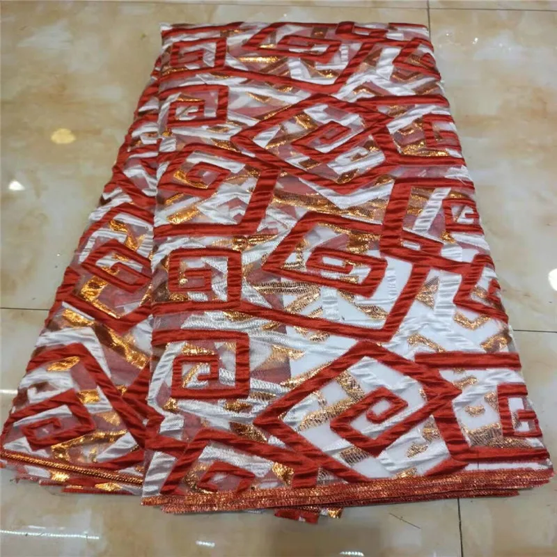 

African sequins Lace Fabric Embroidered Nigerian Laces Fabric High Quality Organza jacquard French Tulle Lace Fabric For Women