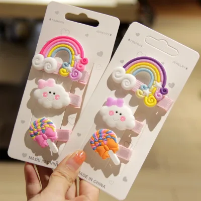 3 шт./комплект милая круглая заколка для волос с пентаграммой и звездой конфетных